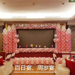 重庆宝宝百日宴 重庆宝宝周岁宴气球布置 重庆儿童派对